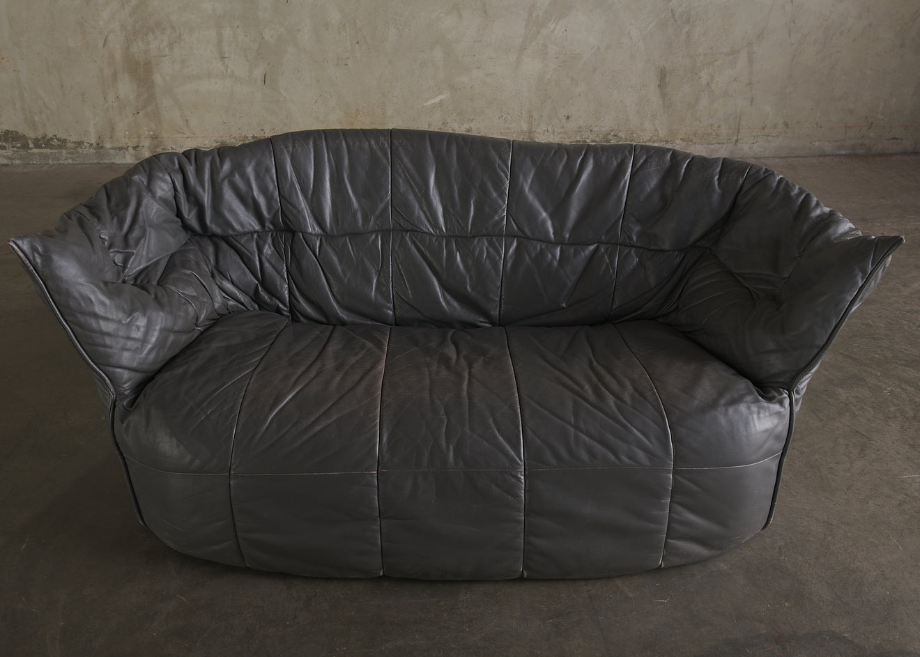 LEATHER LOVESEAT BY ROSET